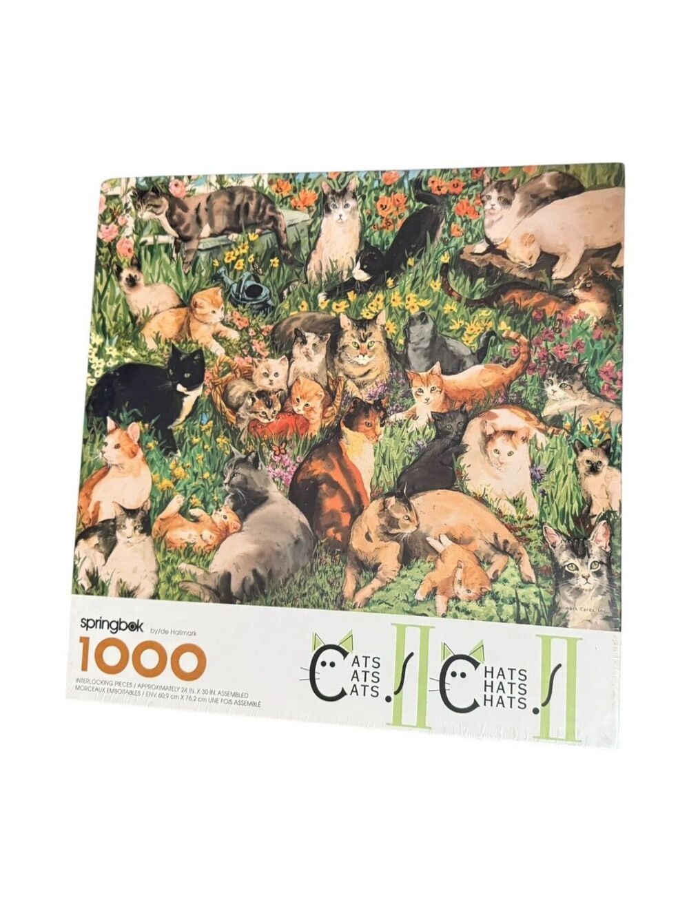NIB Springbok 1000 Piece Jigsaw Puzzle Cats Cats Cats 24" x 30" New PZ6195